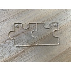 Double Jigsaw Piece Keyring (2mm) [10 Sets of 2 Keyrings]	