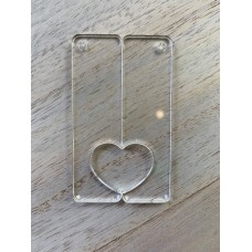Set of Heart Cut-Out Keyring (2mm) [PACK OF 10 Pairs]