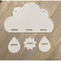 Cloud Bow Holder with Matching Hangers
