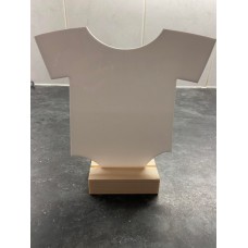 Acrylic Baby Vest Sign with Wooden Stand