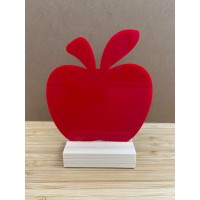 Apple Sign with Wooden Stand