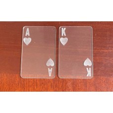 Engraved Acrylic Playing Cards - Credit Card Sized 