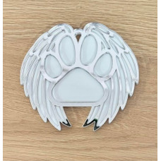 2-Layer Winged Paw Memorial Bauble