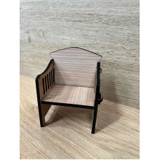 Wood Veneer Acrylic Memorial Chair