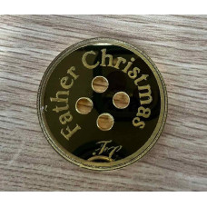 Engraved Father Christmas Button