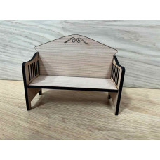 Wood Veneer Acrylic Memorial Bench