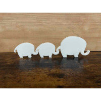 10mm Thick Interlocking Elephant Family