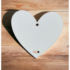 10cm Acrylic Heart with Hanging Hole & Slot for Ribbon