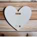 6cm Acrylic Heart with Hanging Hole/Slot for Ribbon