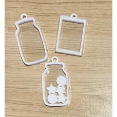 Acrylic Shaker 3-Layer Keyrings (Charms Sold Separately)
