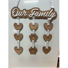 Our Family Wooden & Acrylic Sign (Sign Only)