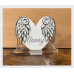 Acrylic Heart Stand with Sticky Back Acrylic Wings