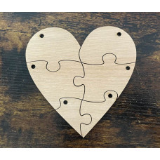 Multi-Piece Heart Puzzle Keyring Set