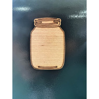 Wood Veneer Mason Jar Magnet