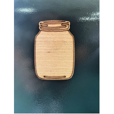Wood Veneer Mason Jar Magnet